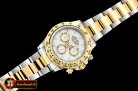 Rolex Daytona 116523 YG/SS White Stk OMF A7750 Mod