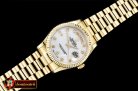 Rolex Daydate 36mm Flt YG/YG White MOP Diam BP Swiss 2836