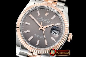 Rolex DateJust 36mm Jub Flt 904L RG/SS Grey/Stk GMF A2836