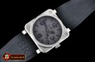 BELL & ROSS Bell Ross BR03-92 42mm SS/RU Grey/Num/Stk V2 Miyota 9015