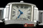 CAR0322 - Ladies Tank Francaise SS/SS/Diam White Swiss Qtz