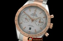 OMG0372A - Speedmaster Moon Watch SS/RG White Stick A-7750