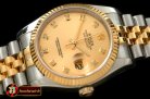 Best Replica Rolex Datejust Man 116233 Gold Diam TT Swiss 2836