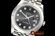 Rolex Datejust DJ2 41mm Jub Smt SS/SS Grey Diam Noob A3235