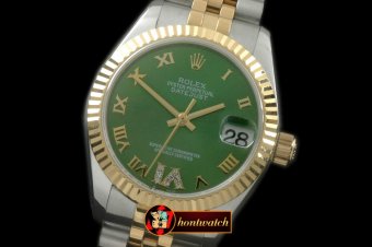RMDJ203A - SS/YG Jubilee Green Roman Asia 2836