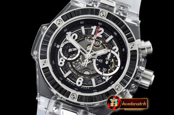 Hublot Big Bang Unico Sapphire 45mm B Gem PL/RU SF Wht A7750
