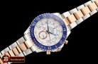 Rolex YachtMaster II Blue RG/SS White BP Asia 2813 Mod