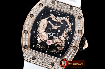 Richard Mille RM051-01 Tiger Diams RG/RU (Wht) KVF MY8215 Mod
