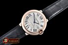 Cartier Balon Bleu Mens 42mm Wrapped RG/LE2 White BP Swiss 2824
