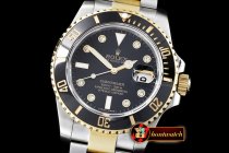 Rolex Submariner 116613 Diam YG/SS Blk BP V2 SP Asia 3135