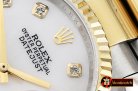Rolex Datejust DJ 36mm Oyst Flt YG/SS White MOP Diams BP A3135 M