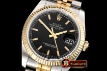 Rolex Datejust Man DJ 36mm Jub Flt 904L YG/SS Black ARF A3135 Mod