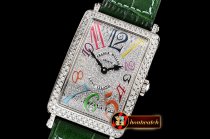 Franck Muller Long Island 952QZ DIAM/SS/LE (Grn) Color GF Swiss Qtz