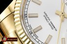 Rolex Daydate 36mm Flt YG/YG Silver Wht Diam BP Swiss 2836