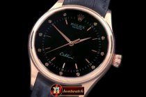 Replica Rolex 2014 Cellini Time RG/LE Black Asia 2824