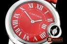 Cartier Balon Bleu Midsize 33mm SS/LE Red Swiss Quartz Mod