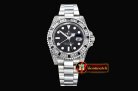 Rolex GMT II Black/Wht Rubies SS/SS Blk BP A3186 Mod