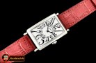 Franck Muller Long Island Ladies 952QZ SS/LE (Red) Wht GF Swiss Qtz