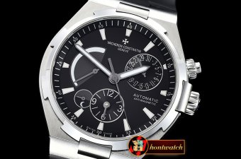 Vach. Constantine Overseas Dual Time Power Reserve SS/RU Blk TWA A1222