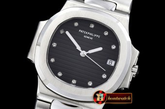 Patek Philippe Nautilus Ref.3800 Midsize SS/LE Black Diams BP A2