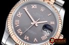 Rolex Datejust DJ 36mm Jub Flt RG/SS Dark Grey Rmn BP A3135 Mod