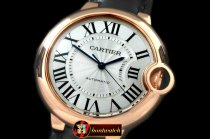 CAR0319 - Ballon De Cartier Mid RG/LE White Roman Miyota