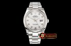 Rolex DateJust 36mm Oyst Dm 904L SS/SS Wht/Diam GMF SA3135