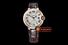 Cartier Balon Bleu Midsize Wrapped RG/LE White BP Swiss 2671