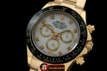 Replica Rolex Daytona 116528 YG/YG MOP White Diam A-7750 Sec@6