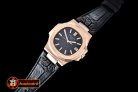 PP0197 - Nautilis Jumbo 18K Wrapped RG/LE Black BP Miyota 9015