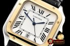Cartier Santos De Cartier 2018 Ladies YG/SS/LE Wht Swiss Qtz