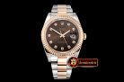 Rolex Datejust DJ2 41mm Oyst Flt 904L RG/SS Brwn/Diam ARF Asia 2824