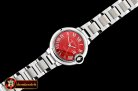 Cartier Balon Bleu Midsize 33mm SS/SS Red MY9015 Mod