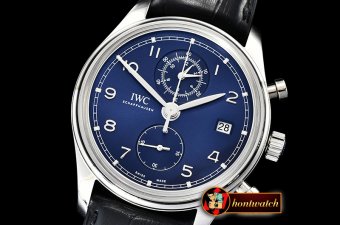IWC Portuguese Chrono Classic IW390404 SS/LE Blue ZF A7750