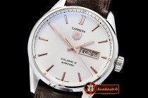 Tag Heuer Carrera Calibre 5 Automatic SS/LE Wht/R ANF Asia 2824