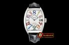 Franck Muller Crazy Hours Curvex Mens SS/LE White/Colors Asia 21J Mod