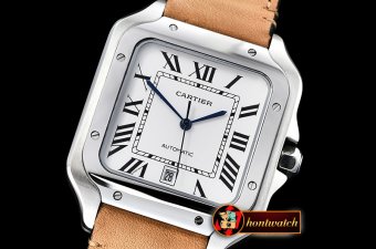 Cartier Santos De Cartier 2018 40mm SS/LE (Tan) Wht MY9015