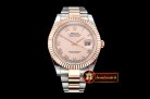 Rolex DJ2 41mm Oyst Flt RG/SS Rose Gold Roman BP A3136 Mod