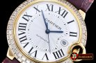 Cartier Balon Bleu Mens Diams Bez YG/LE White Miyota