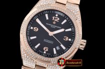 VACH. CONSTANTINE Overseas Ref.47074 Diams RG/RG Black MY8215 Mo