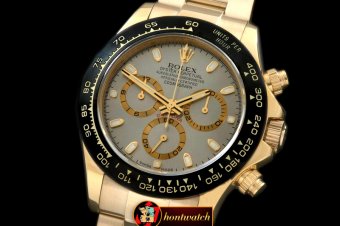 Replica Rolex Daytona 116528 YG/YG Grey Stk A-7750 Sec@6