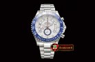 Rolex YachtMaster 116680 Blue SS/SS White BP Asia 7750 Mod