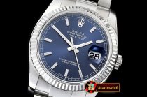 Rolex Datejust Man DJ 36mm Oyst Flt 904L SS/SS Blue/Stk ARF A3135 Mod