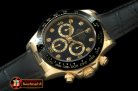 Replica Rolex Daytona 116528 YG/LE Black Diam A-7750 Sec@6
