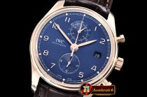 IWC Portugieser Chronograph Classic RG/LE Blue YLF A7750