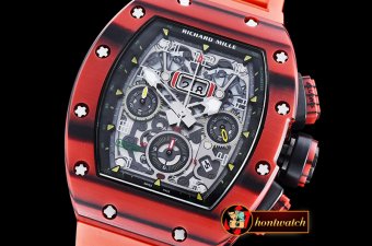 Richard Mille RM011-03 Auto Flyback Chrono Red FC/VRU Blk A7750