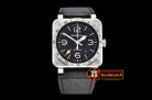 BELL & ROSS BR03-93 GMT 42mm Automatic SS/LE Black Asia 2836