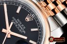 Rolex Datejust Man DJ 36mm Jul Smt 904L RG/SS Blk/Stk ARF A3135 Mod