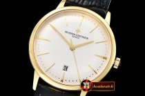 VACH. CONSTANTINE Patrimony Ref.85150 YG/LE White/Stick MKF Miyota 9015