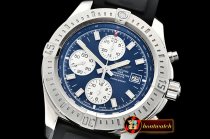 Breitling Colt 44mm Chronograph Automatic SS/RU Blue/Stk A7750